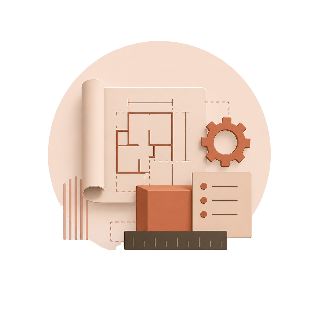 Ilustración de desarrollo técnico