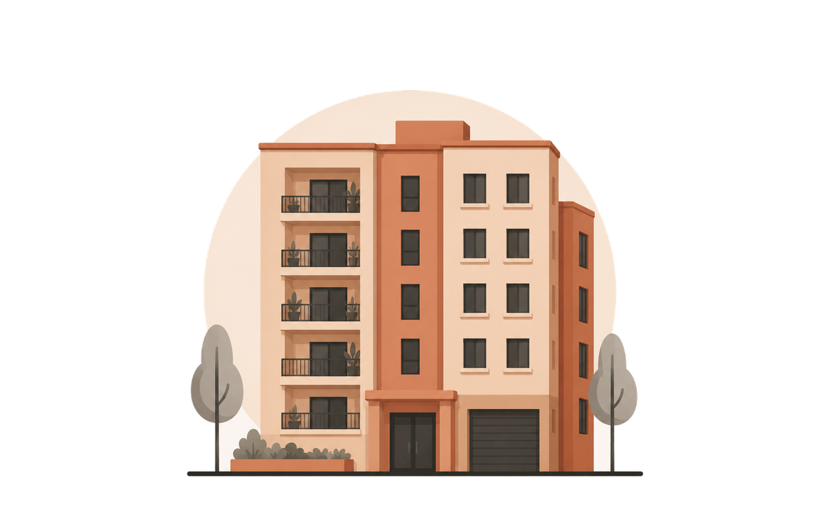 Ilustración de desarrollo inmobiliario