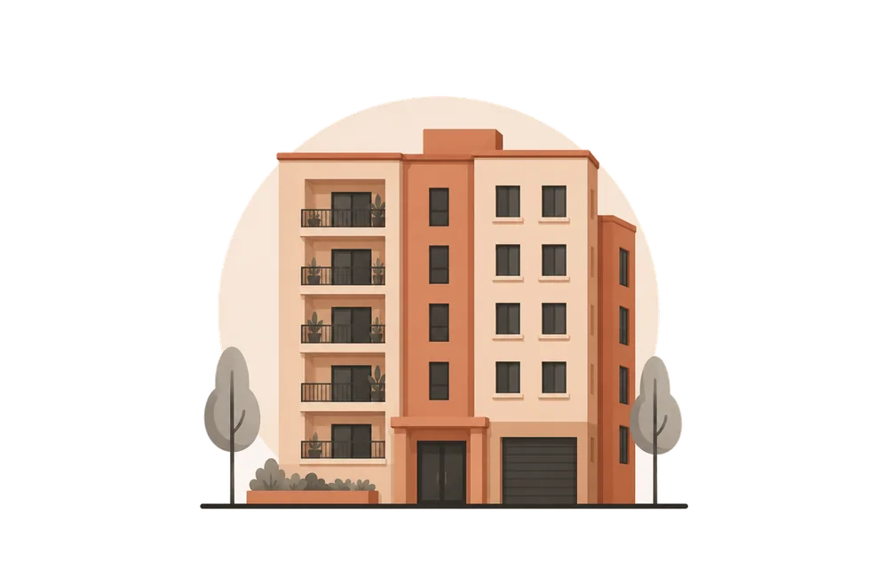 Ilustración de desarrollo inmobiliario