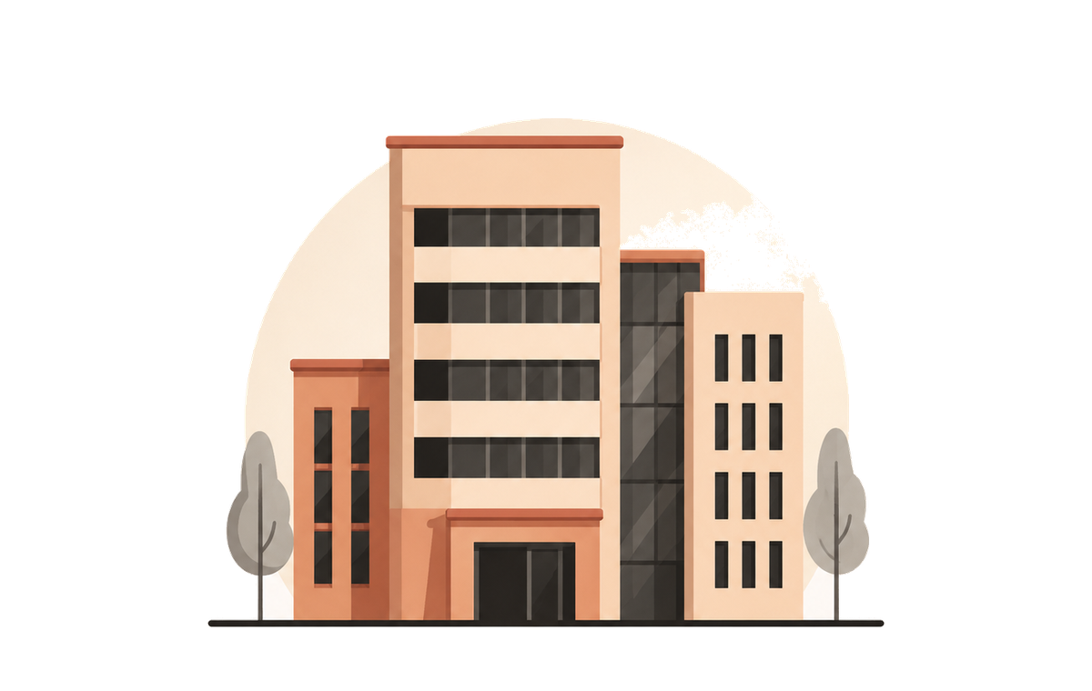 Ilustración de oficinas corporativas