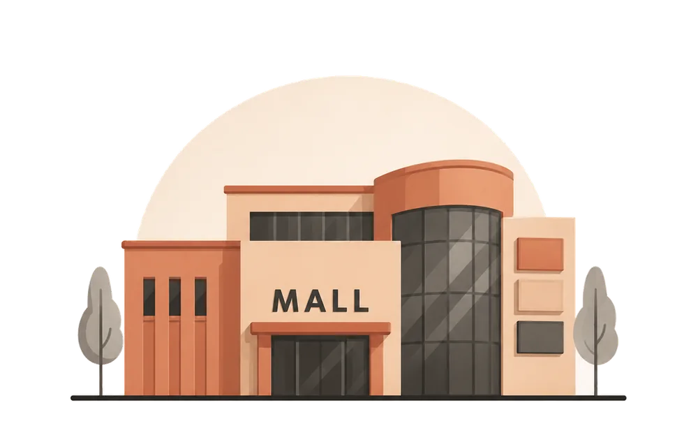 Ilustración de plaza comercial